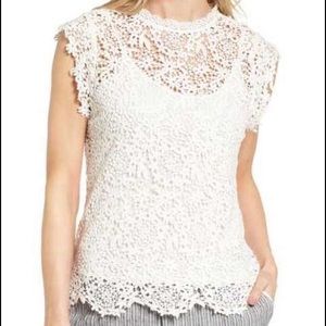 Velvet by Graham & Spencer white lace top